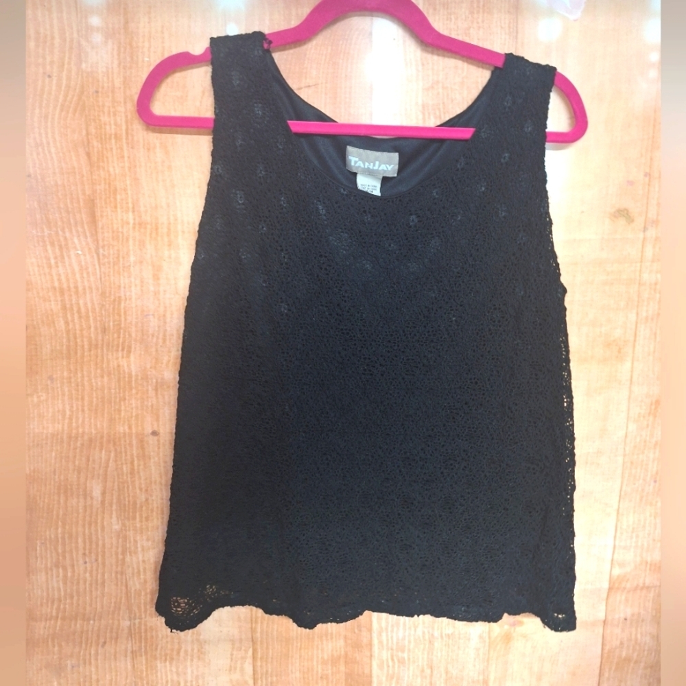 Tanjay black blouse size medium